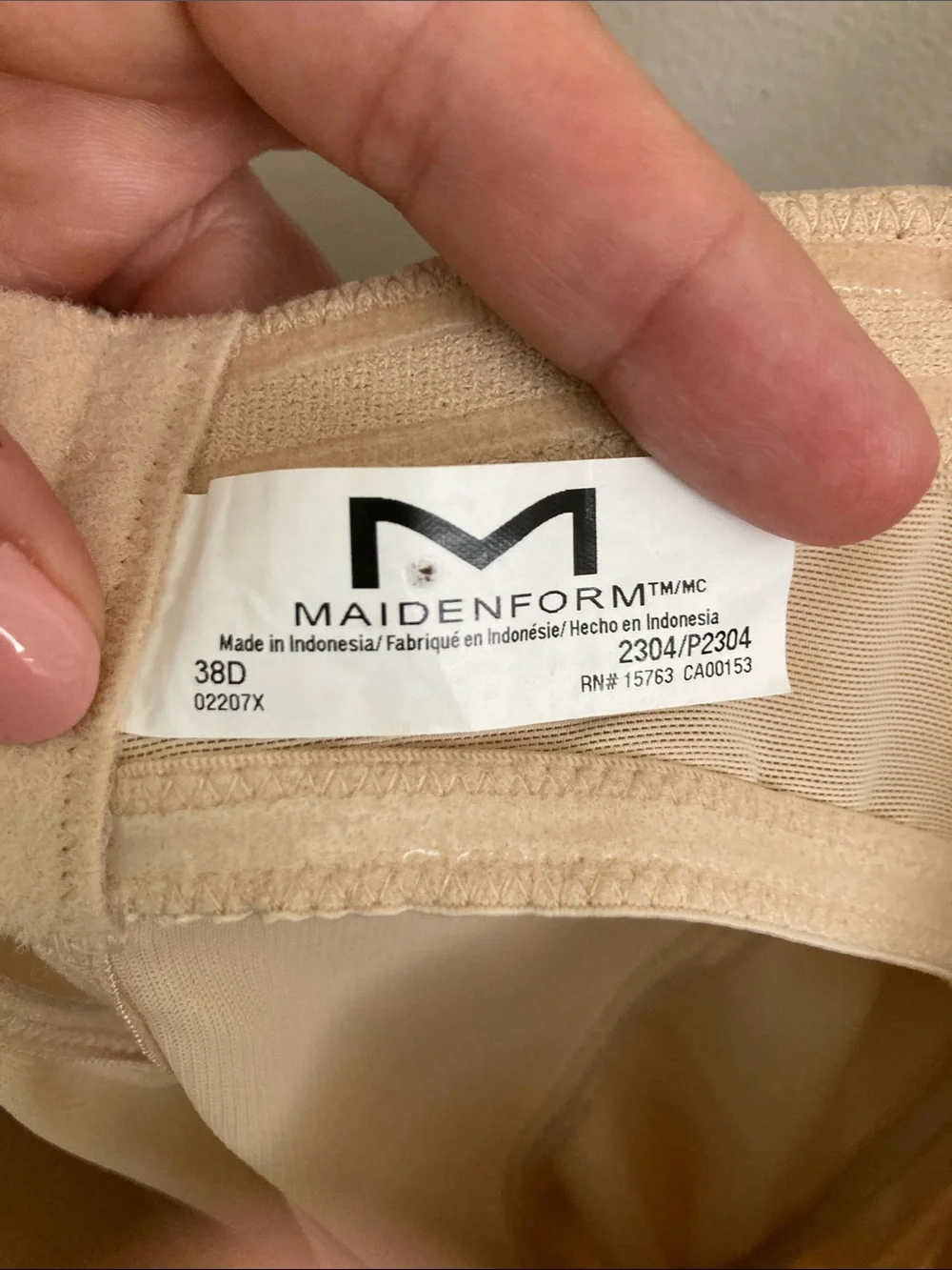 Maidenform Women's Firm Control Strapless Convertible Full Slip 38D Style 2304